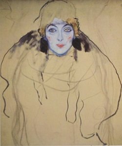 Lithograph - Gustav Klimt: Lithograph After Gustav Klimt; , bears the signature, size approx. 11 x 8 1/2 in. Gustav Klimt (July 14, 1862 – February 6, 1918) was an Austrian symbolist painter and one of the most prominent m