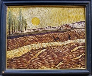Oil Painting on Canvas - Vincent Van Gogh: In the manner of Vincent Van Gogh Framed, Oil Painting on Canvas,bearing the signature Size Approx.