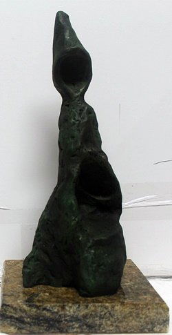 Patina Bronze Sculpture Max Ernst: Patina, Old recast bronze Sculpture on a Marble Base, bears the signature and Numbered, Size Approx. 14" x 6" x 6" in.