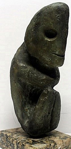 Bronze Sculpture - Max Ernst: Old recast bronze Sculpture, bears the signature and Numberd, Comes with Marble Base, Size Approx. 11" x 4" x 5" in.