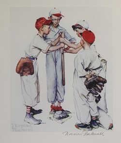Lithograph - Norman Rockwell: Lithograph After Norman Rockwell; double bears the signature, size approx. 14 x 11 in. Norman Percevel Rockwell AKA: Norman Rockwell (02/03/1978 - 11/08/1978) Was born in Brooklyn, New York. Occupatio