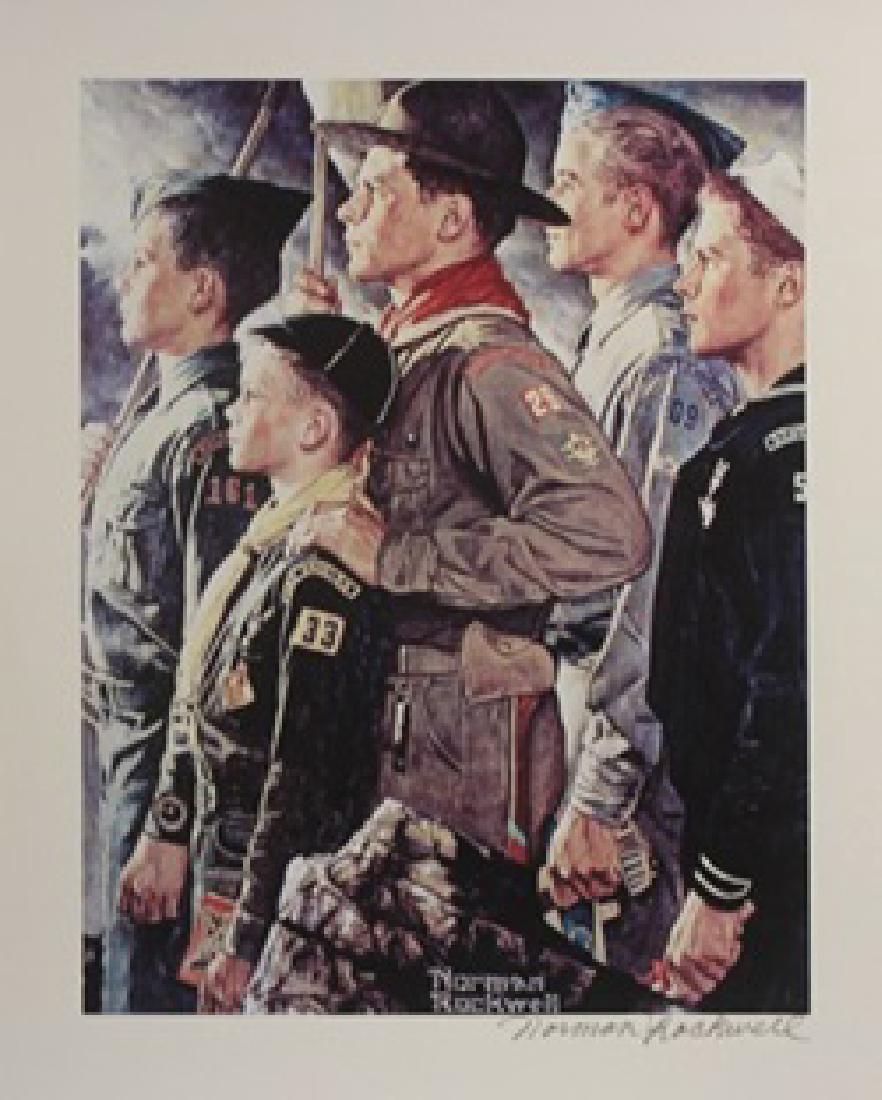 Lithograph - Norman Rockwell: Lithograph After Norman Rockwell; double bears the signature Norman Percevel Rockwell AKA: Norman Rockwell (02/03/1978 - 11/08/1978) Was born in Brooklyn, New York. Occupation Illustrator & Painter. R