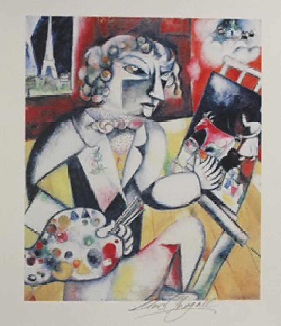 Lithograph - Marc Chagall: Lithograph After Marc Chagall; pencil bears the signature, size approx. 14 x 11 in. Marc Zakharovich Chagall (July 6th 1887 – March 28th 1985) The quintessential Jewish artist of the twentieth centu