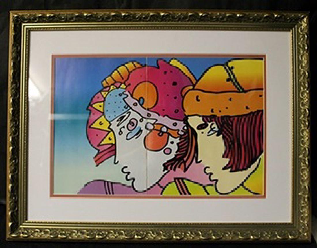 Lithograph Out of the Book by Peter Max: Lithograph Out of the Book by Peter Max, Size Approx. 19 1/2 x 25 In.