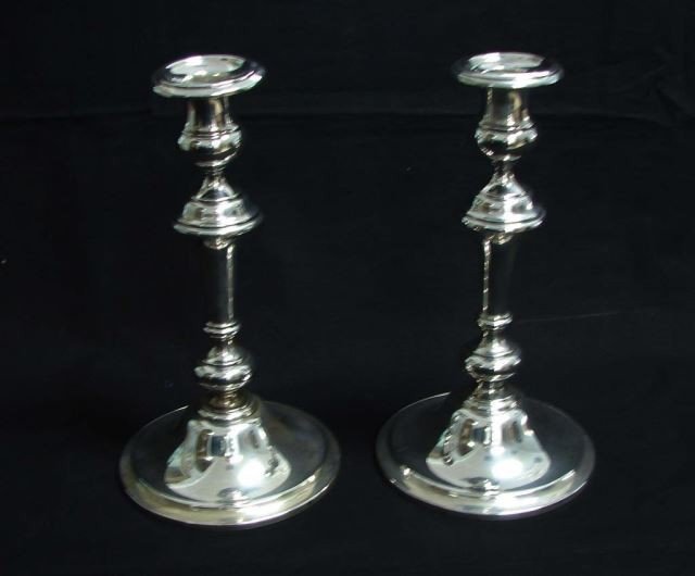 Pair Sterling Silver Candle Holders by Wallace (1 of 2)