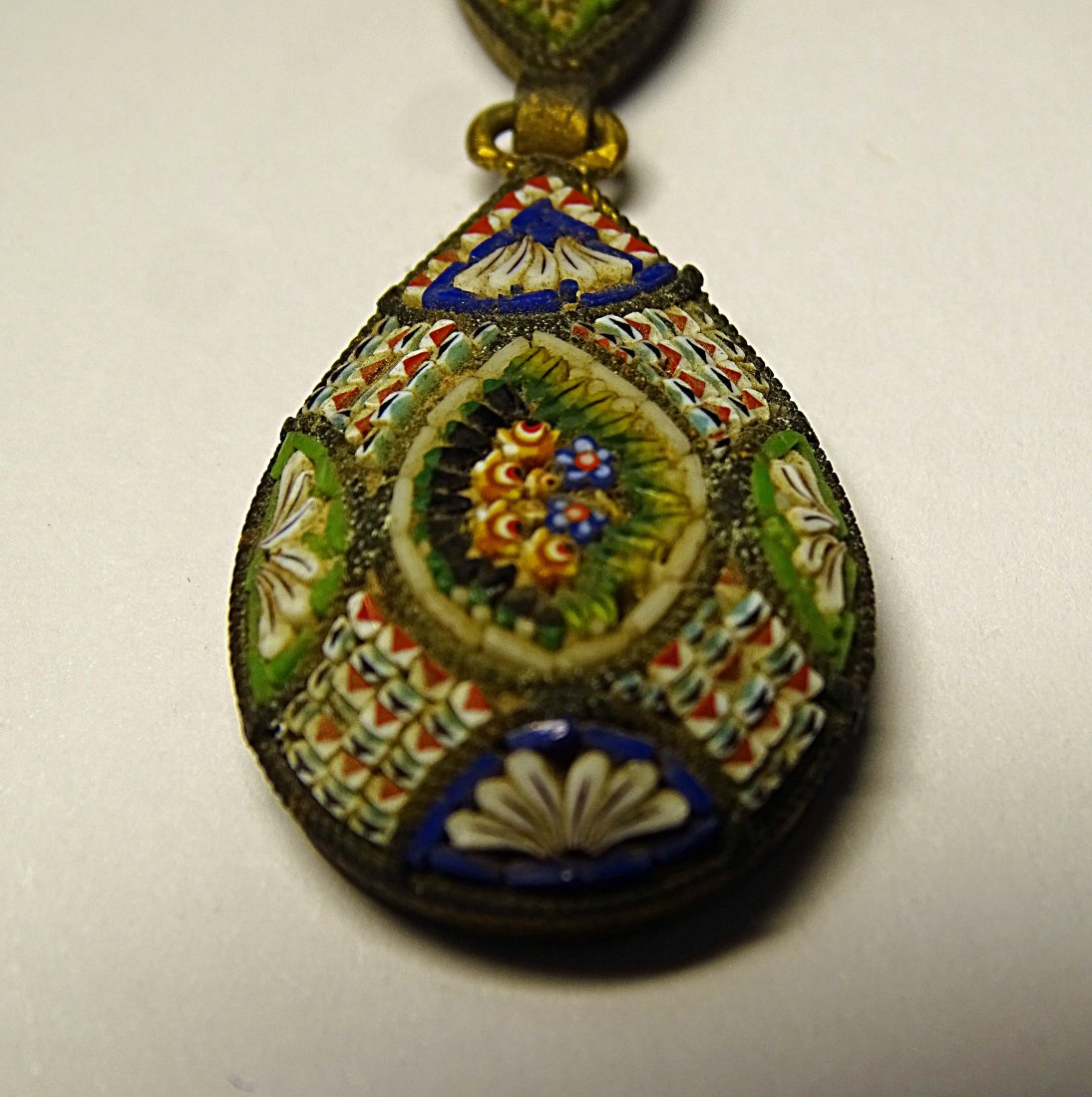 Continental Silver Micro Mosaic Watch Fob (1 of 3)