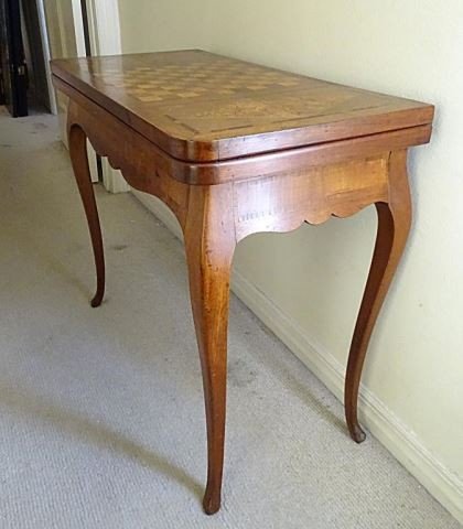 Antique French Provincial Game Console Table (1 of 2)