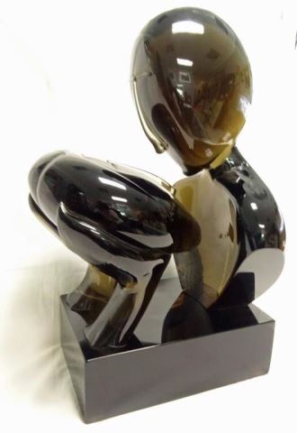 Dino Rosin Art Glass Sculpture - The Kiss (1 of 1)