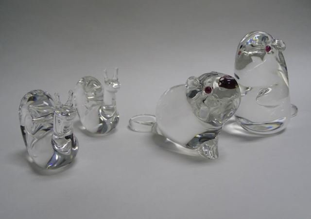 Four Small Steuben Glass Animal Figurines (1 of 2)