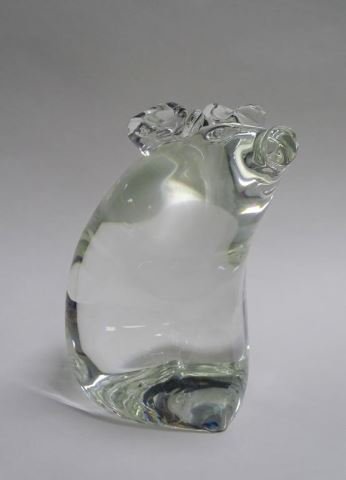 Steuben Glass Crystal Pig Figurine (1 of 2)