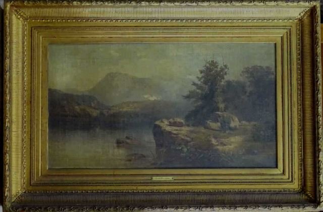 Oil on Canvas, Otto Dietman, Lake Champlain, NY: Oil on Canvas, signed lower right. approx. 21x37 inches, framed to 33x49 inches. Lake Champlain, New York. While there on no records available on the artist Otto Dietman, this painting is well-execute