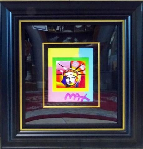 Peter Max - Mixed media Liberty Head II on Blends (1 of 2)