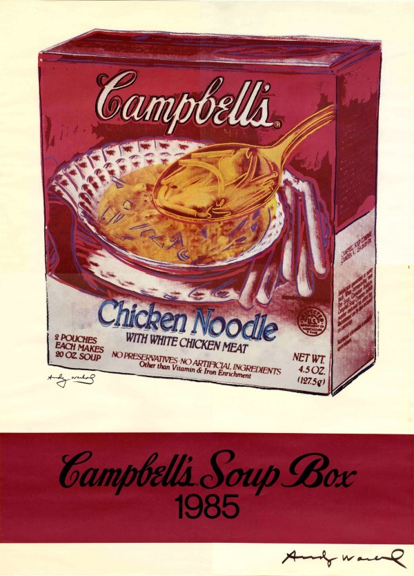 Signed Rare Andy Warhol Campbell's Soup Box 1985 A