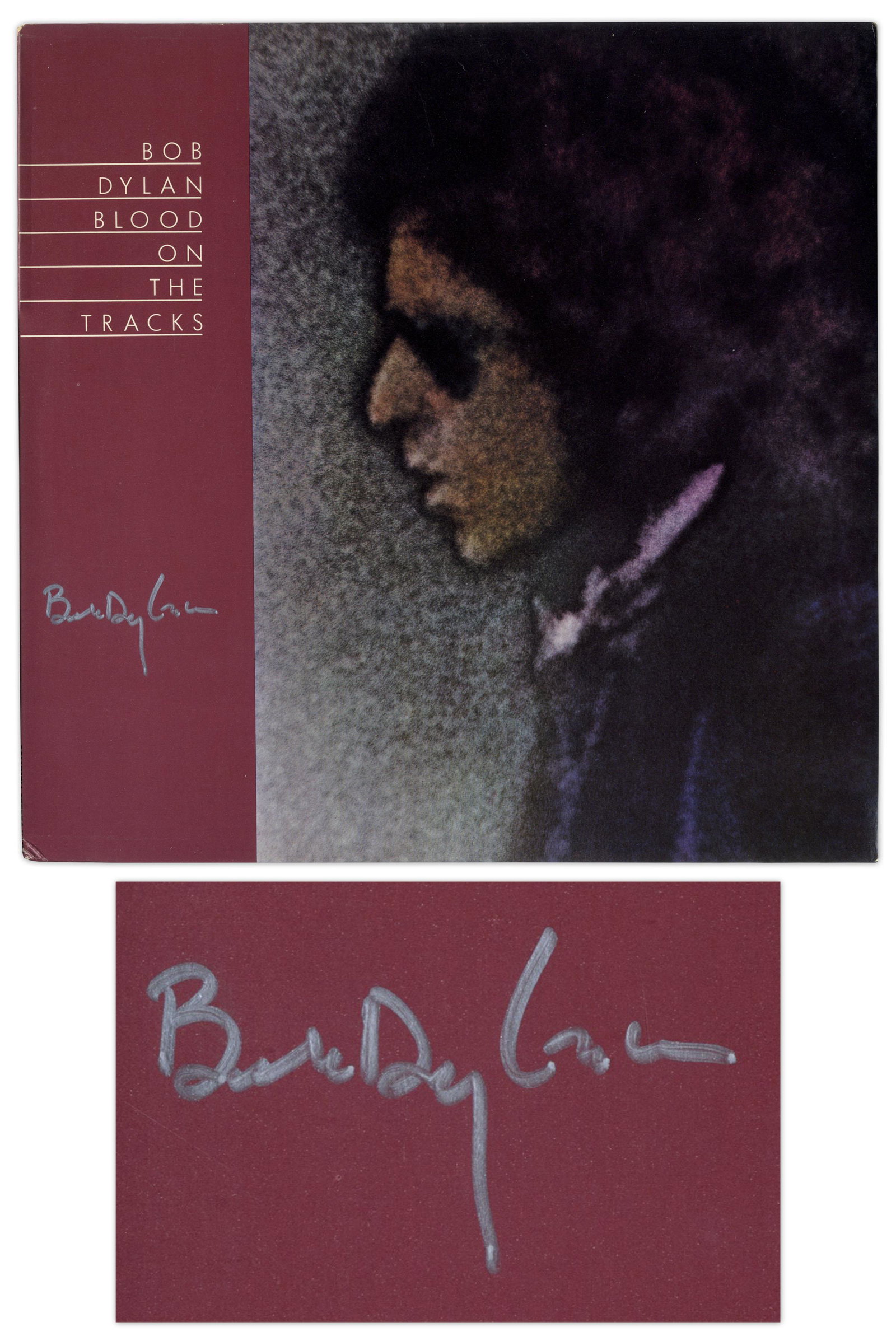 Bob Dylan Signed ''Blood on the Tracks'' w/COAs: Bob Dylan signed album, ''Blood on the Tracks'', his highly personal 1975 album that many consider his finest, with the singles ''Tangled Up in Blue'' and ''If You See Her, Say Hello''. It's ranked #1
