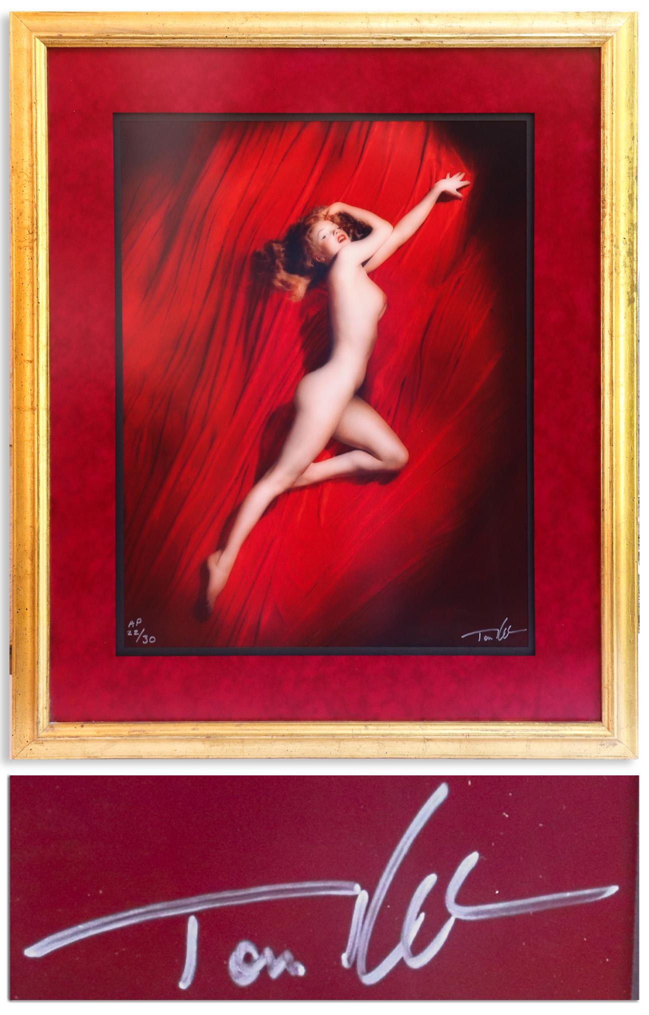 Tom Kelley Signed Photo of Marilyn Monroe: Tom Kelley signed artist proof photograph of Marilyn Monroe, #22 of 30 artist proofs from the famous 1949 photo session, just before Marilyn's breakout roles in ''Love Happy'' and ''All About Eve''. T