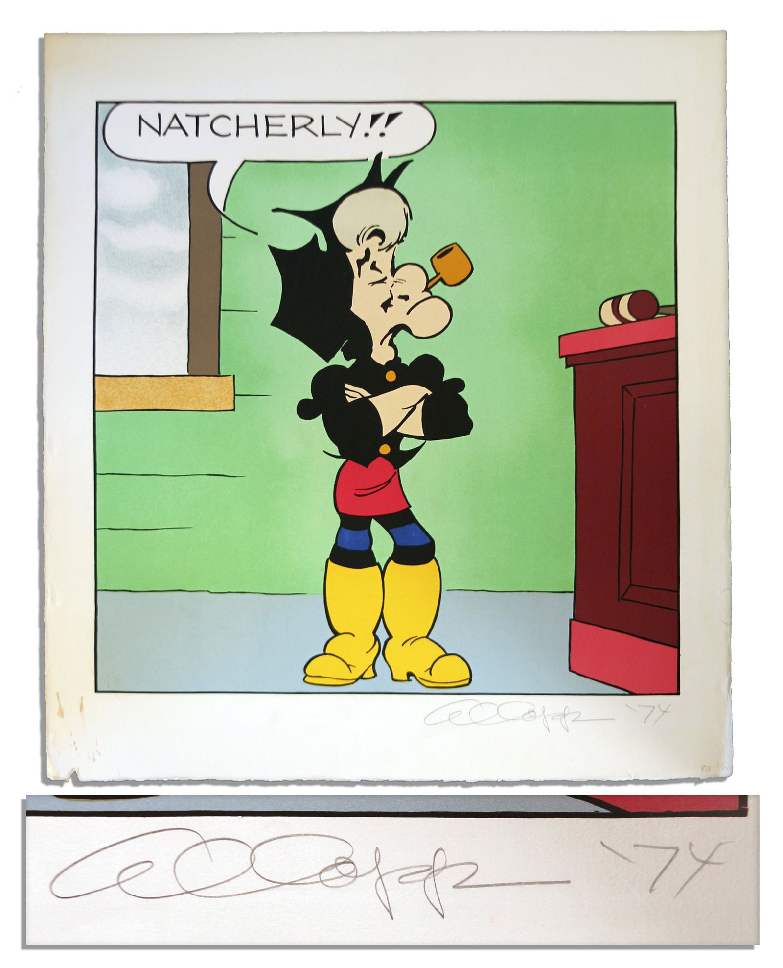 Al Capp Signed ''Li'l Abner'' Artist's Proof Litho: Al Capp Signed ''Li'l Abner'' Artist's Proof Litho