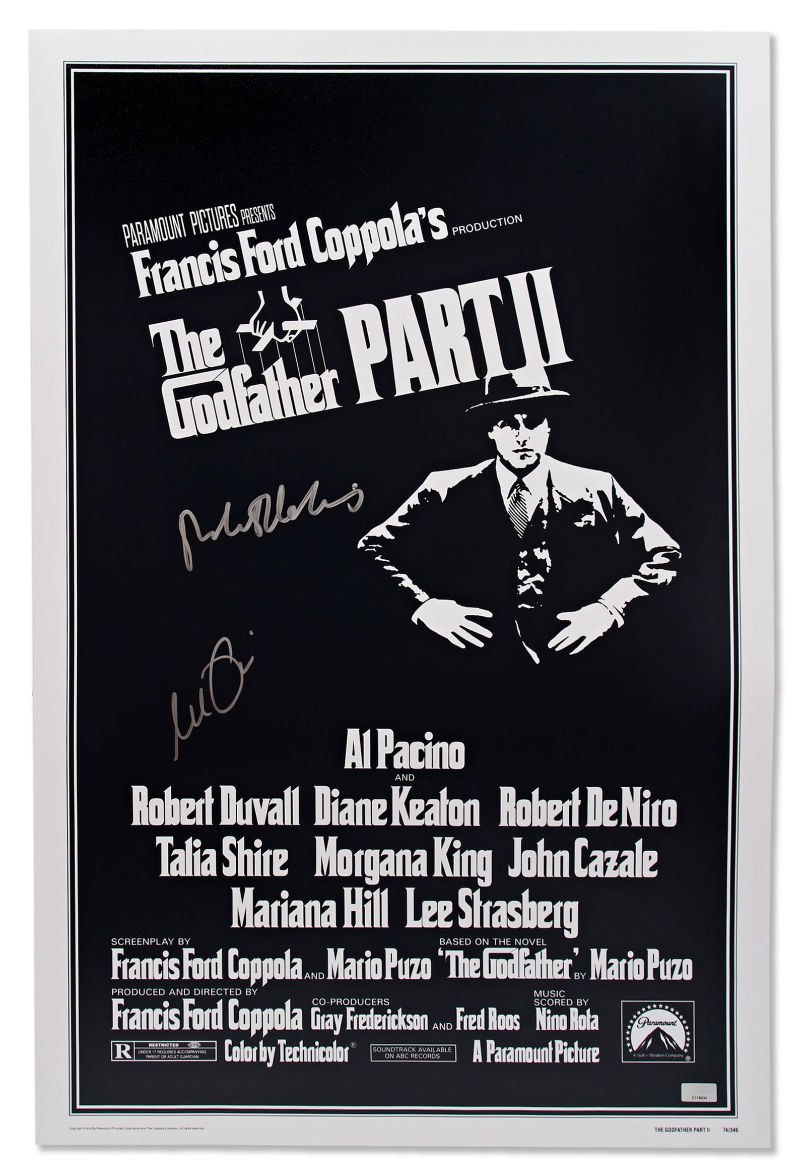 Robert DeNiro & Al Pacino Signed Godfather II Poster (1 of 2)