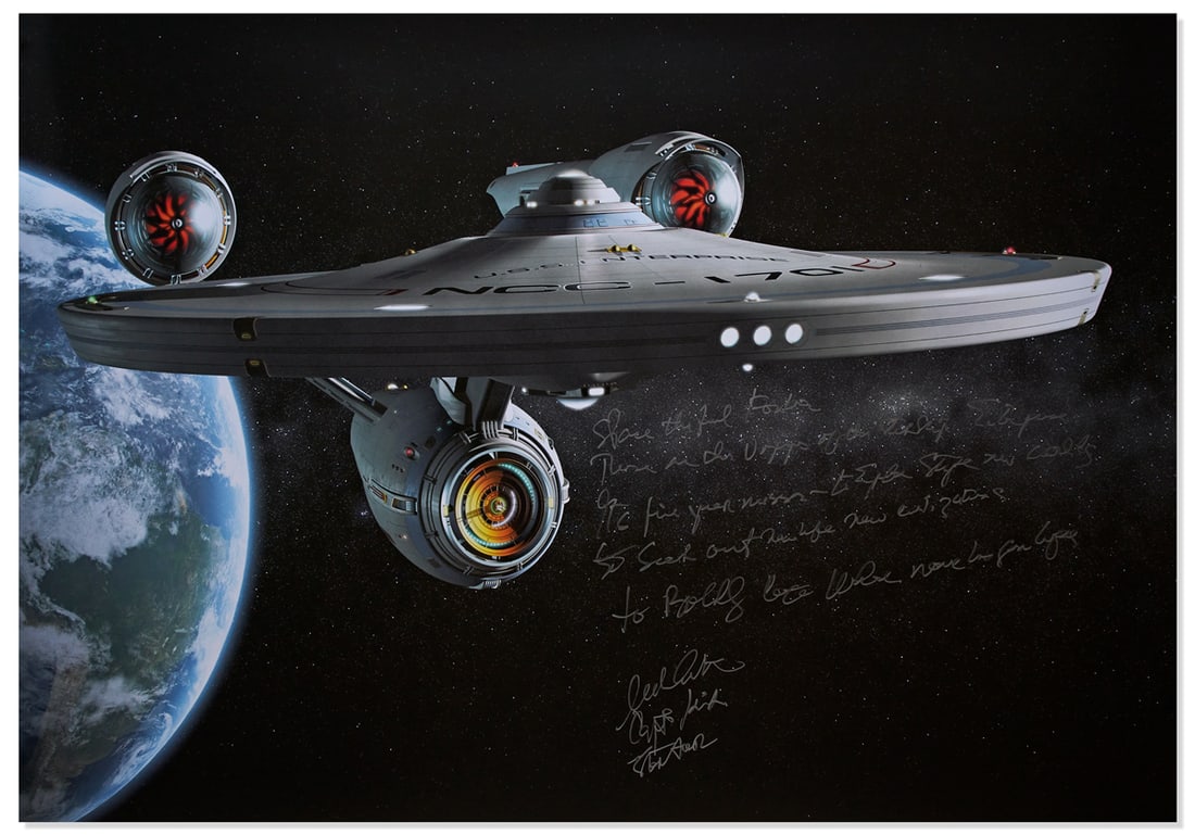William Shatner Signed Star Trek Poster (1 of 1)