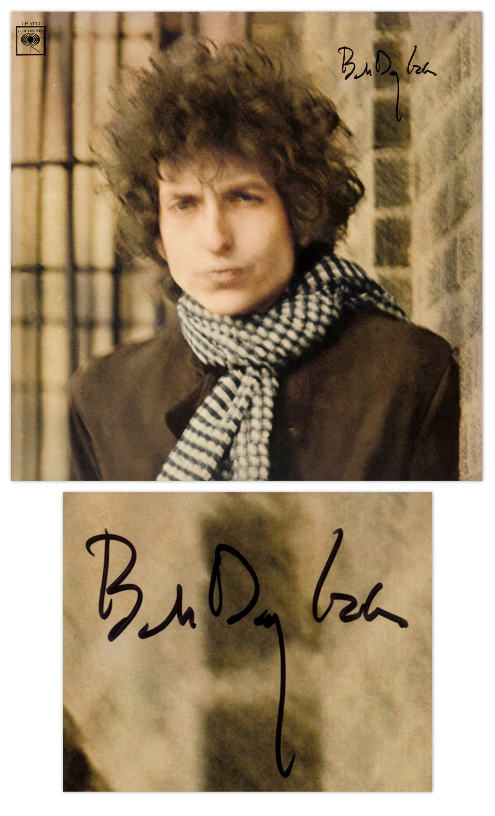 Bob Dylan Signed Album ''Blonde on Blonde'': Bob Dylan signed album, ''Blonde on Blonde'', one of rock's first double albums released in 1966. Many consider it one of the greatest rock records of all time, with the classic songs ''Just Like a Wo