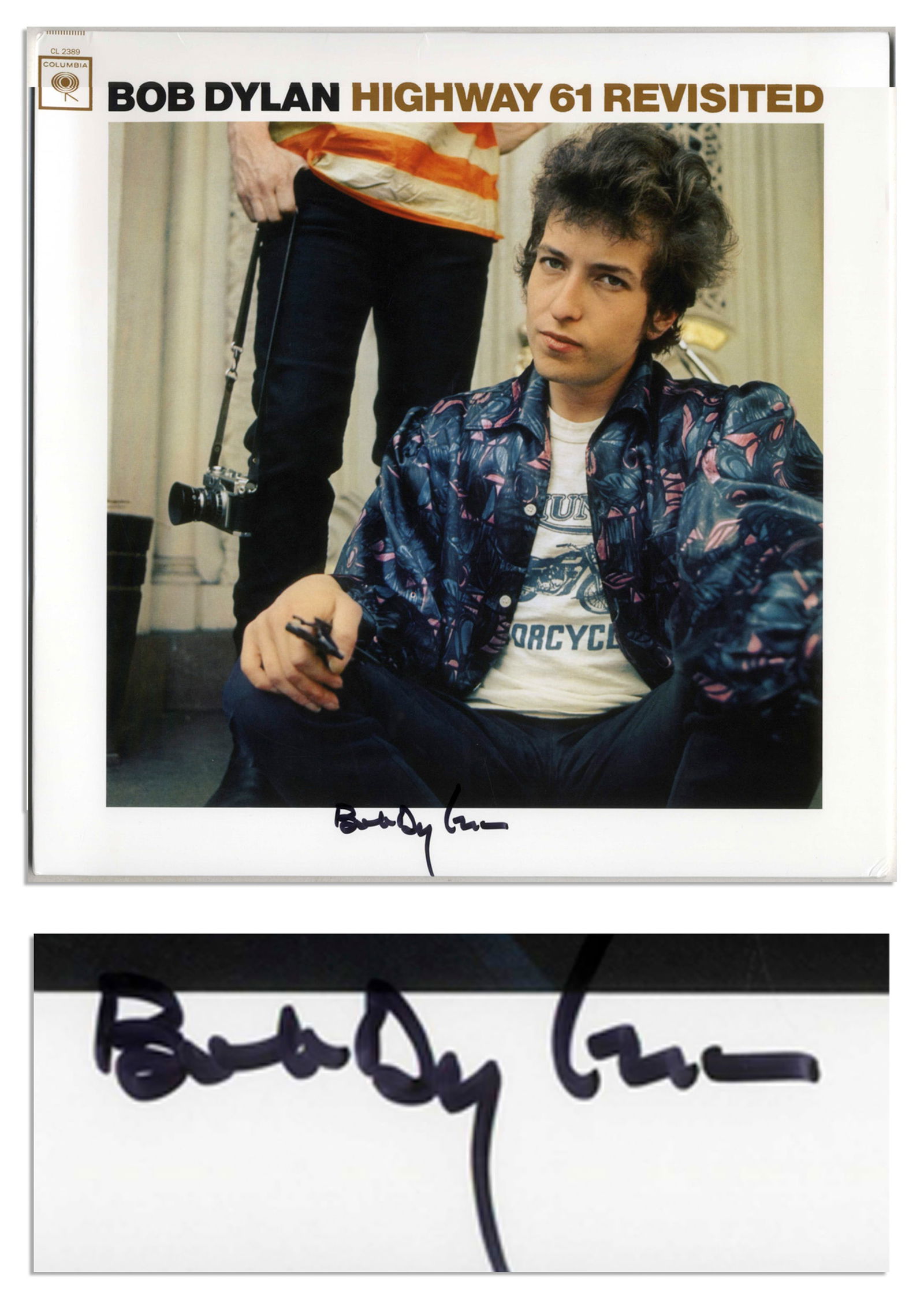 Bob Dylan Signed Album ''Highway 61 Revisited'': Bob Dylan signed album, ''Highway 61 Revisited'', his 1965 record that ''started'' the 1960s. Leading with ''Like a Rolling Stone'', Highway 61 is Dylan's homage to the blues music that deeply influen