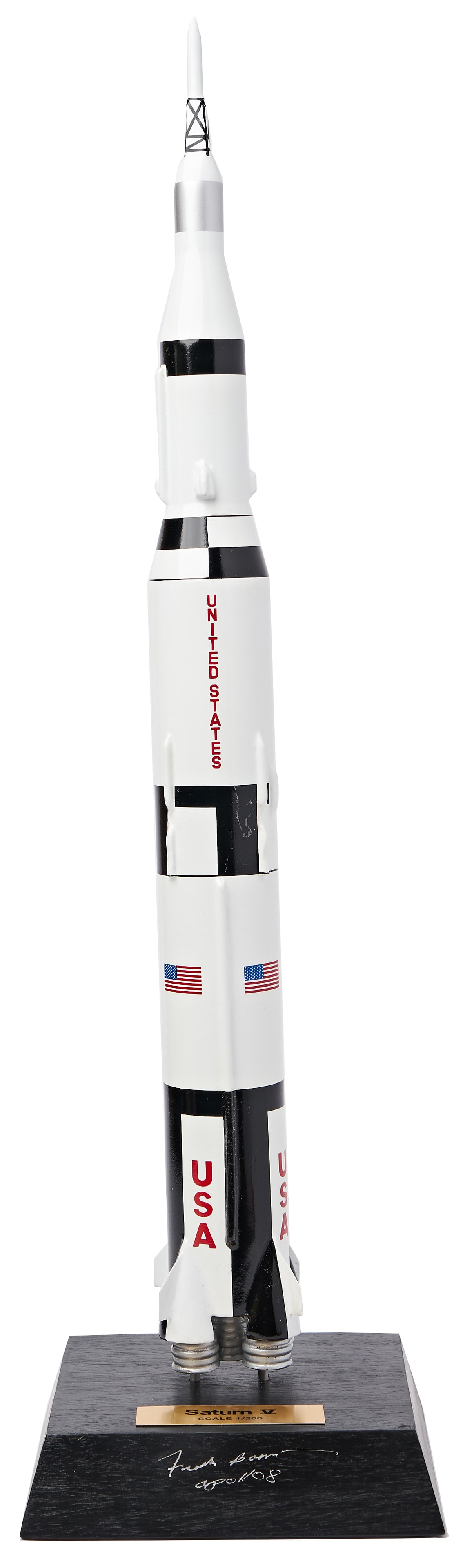 Frank Borman Signed Saturn V Rocket Model (1 of 2)