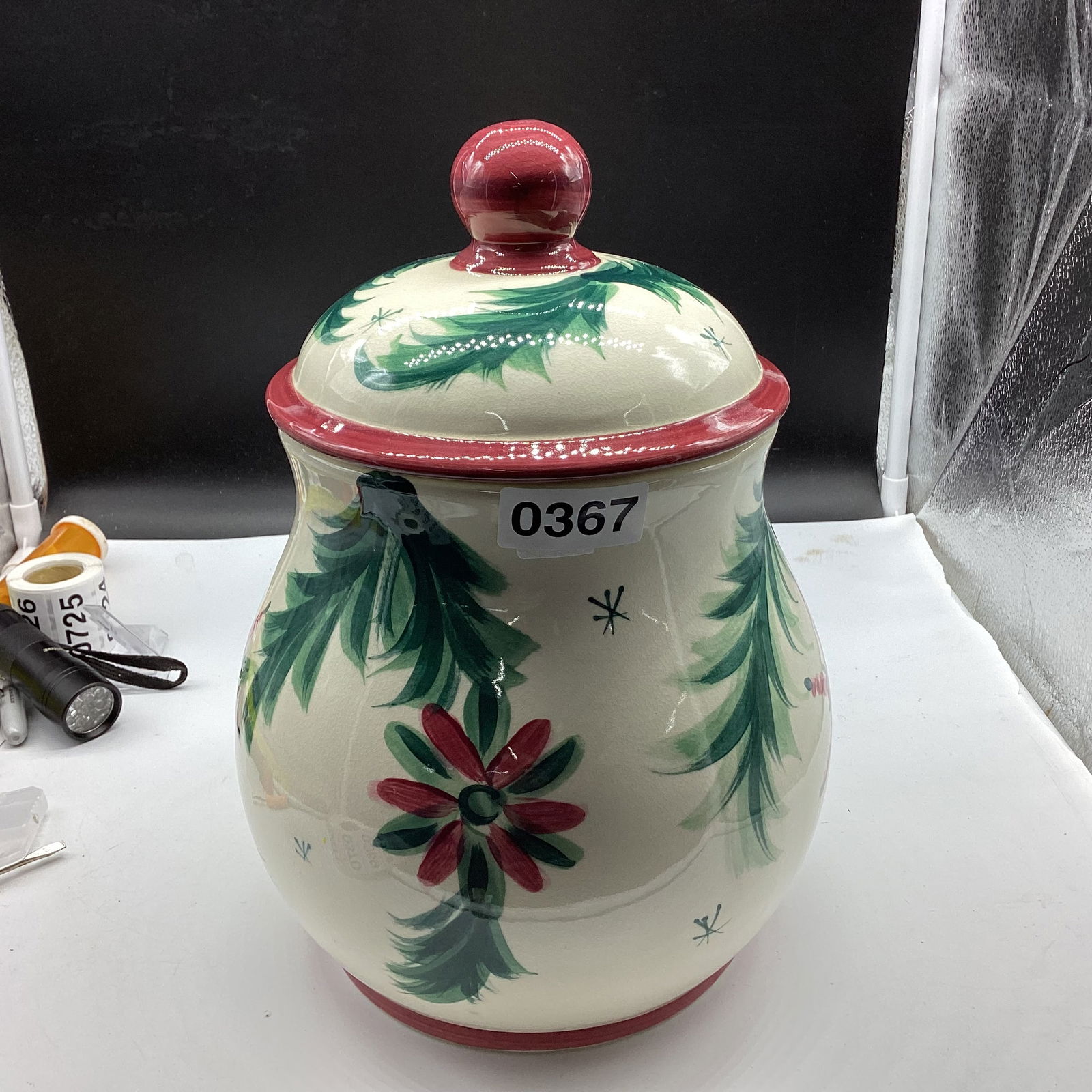 PORCELIAN GAIL PITMAN COOKIE JAR: 11 X 8 GOOD SHAPE