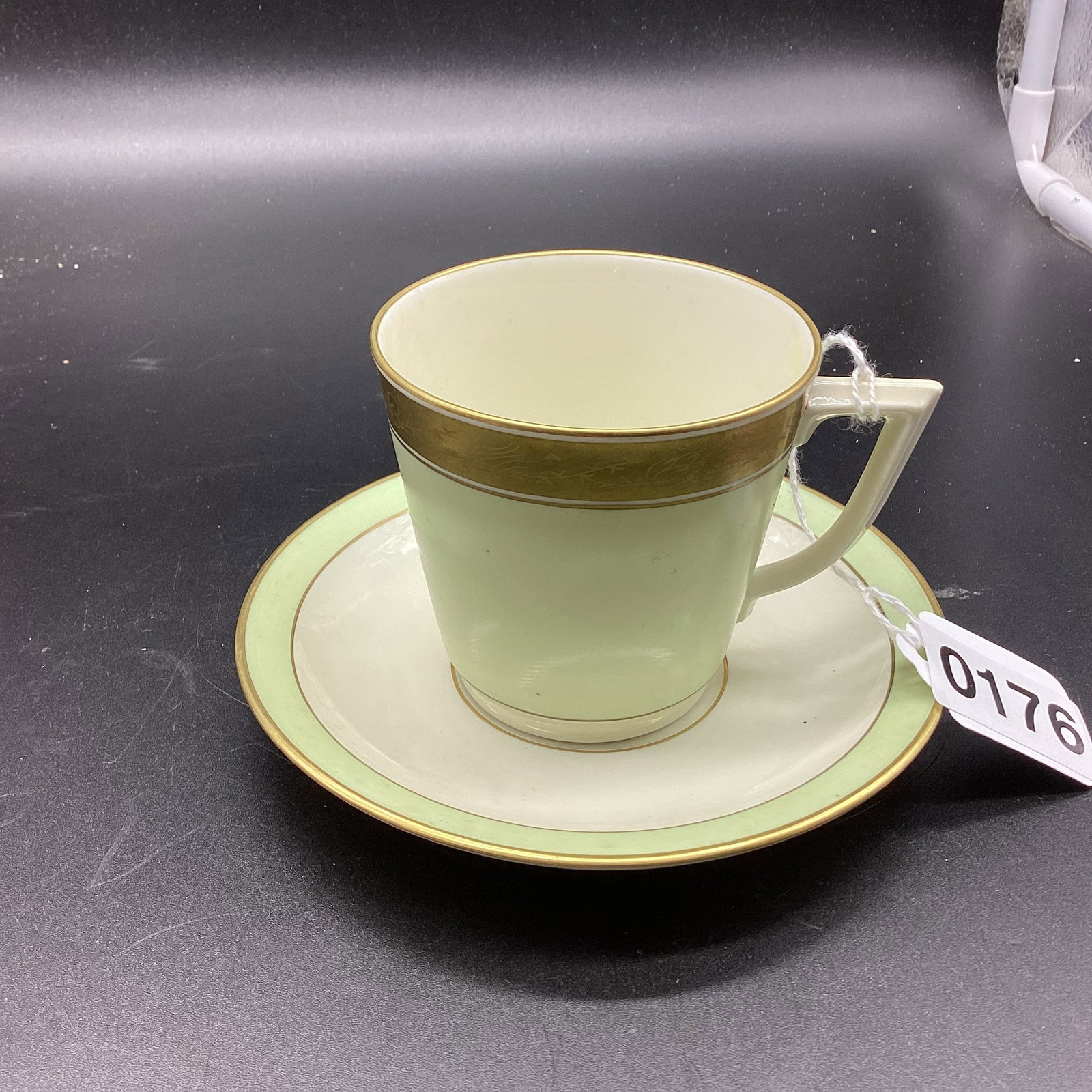 HAND PAINTED PORCELIAN DEMI CUP & SAUCER ROYAL COPENHAGEN: GOOD SHAPE
