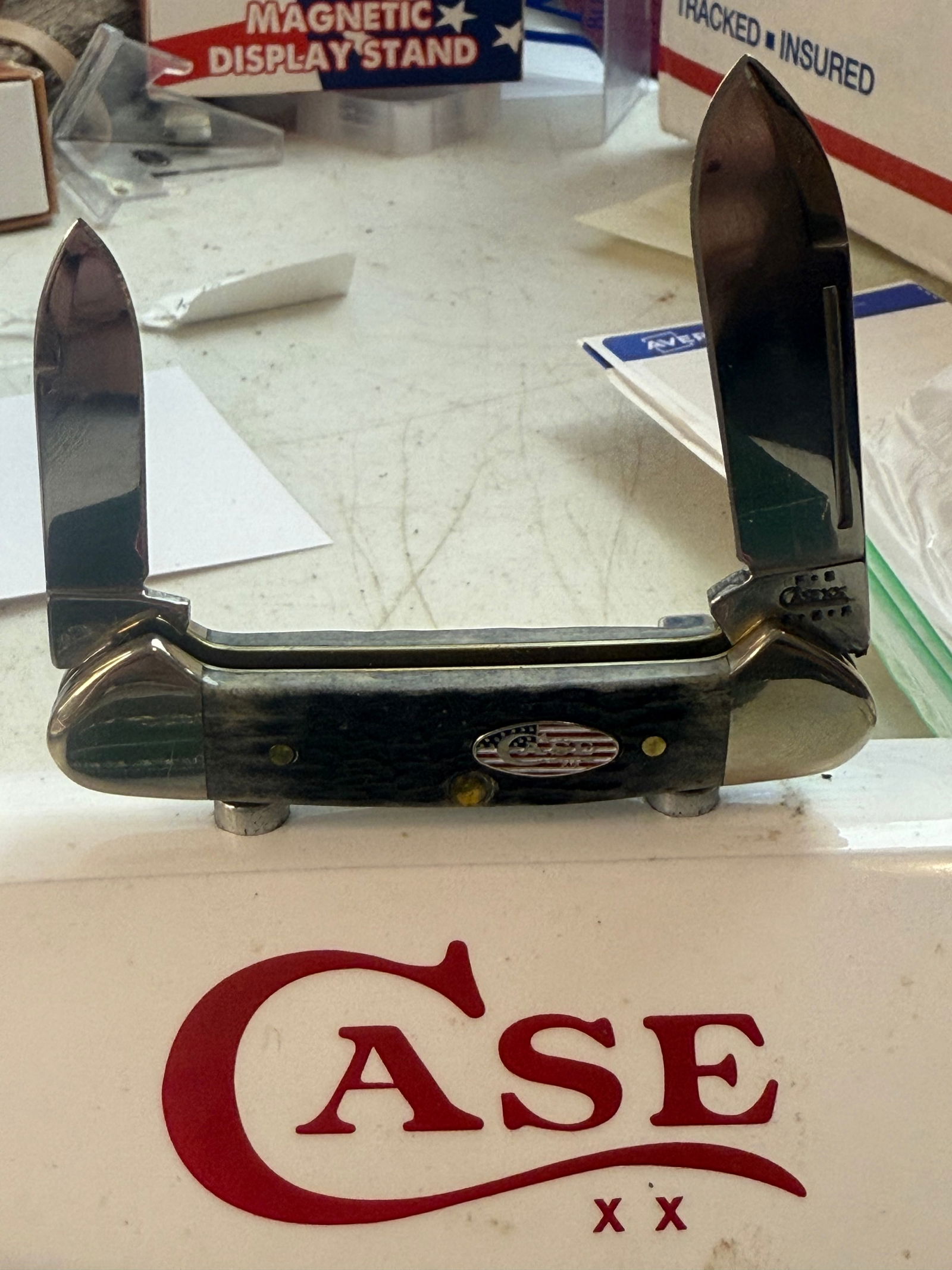 case xx 2002 baby butterbean with flag shield with box (1 of 2)