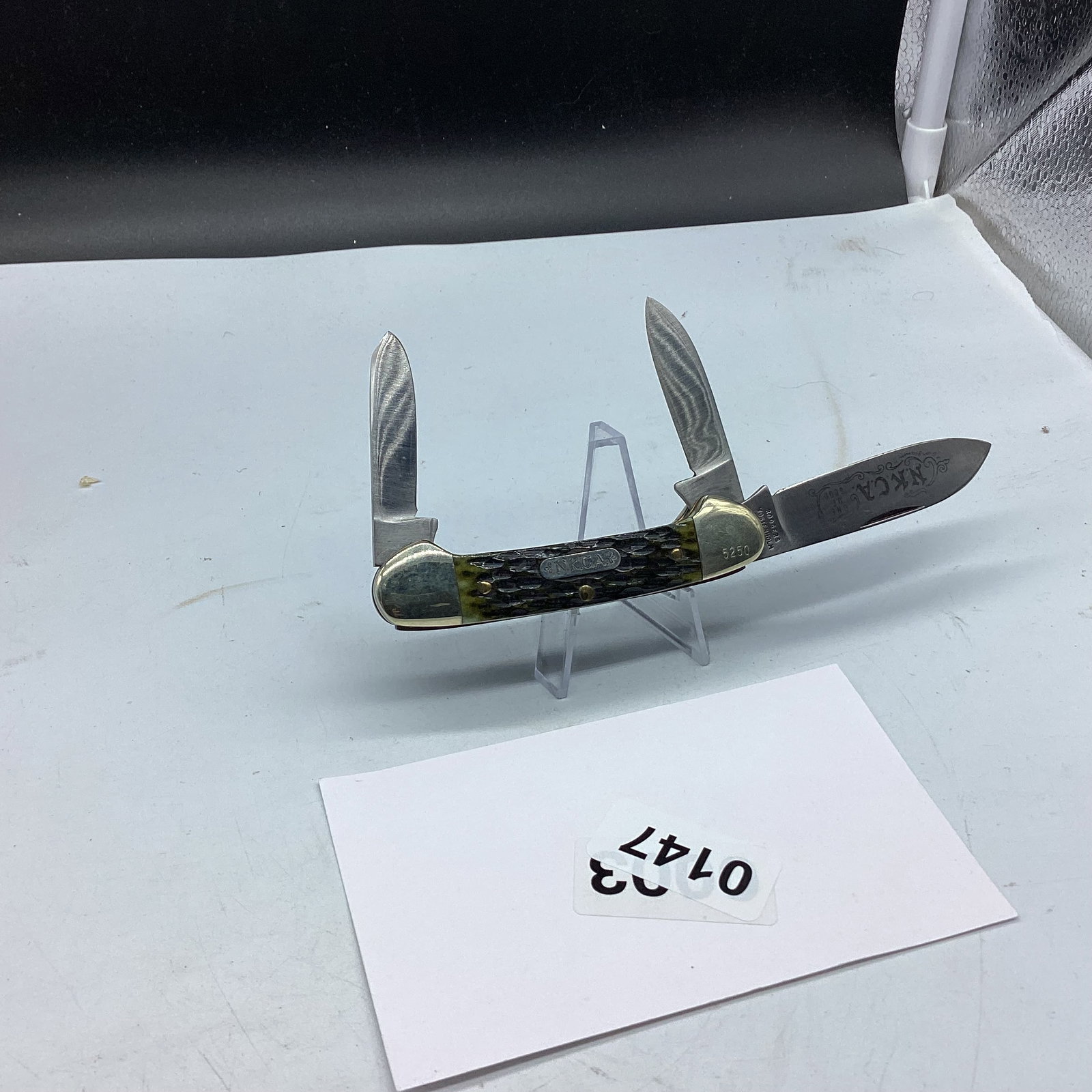 rogers wostenholm england nkca canoe: green bone never used or