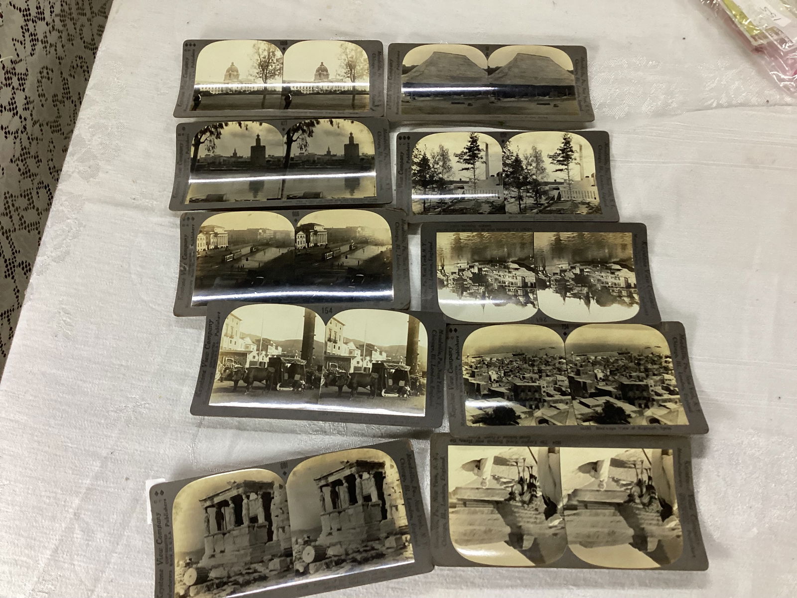 10 VINTAGE STEREOVIEW CARDS (1 of 1)