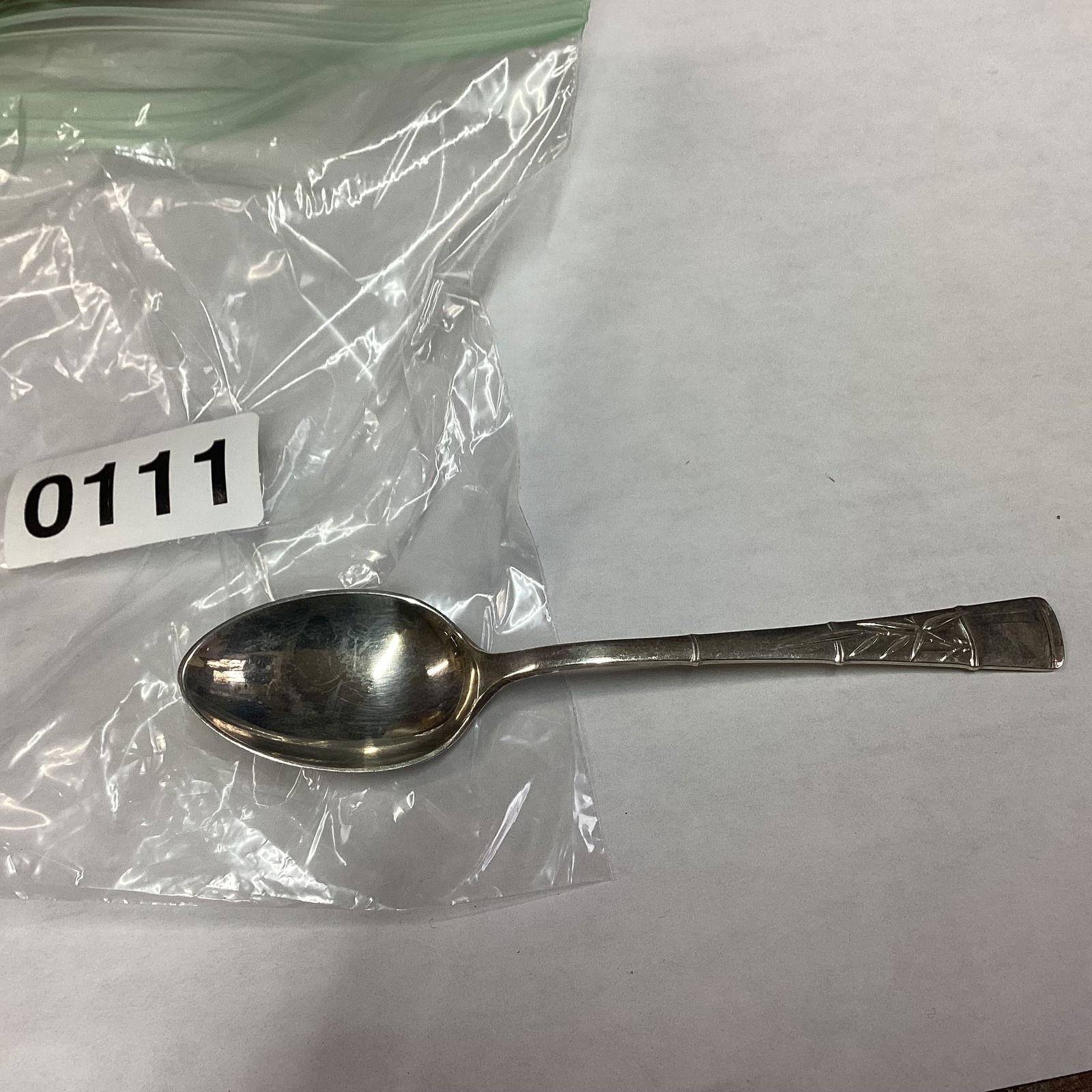 STERLING SILVER DEMITASSIE SPOON: TOTAL WEIGHT 16 GRAMS