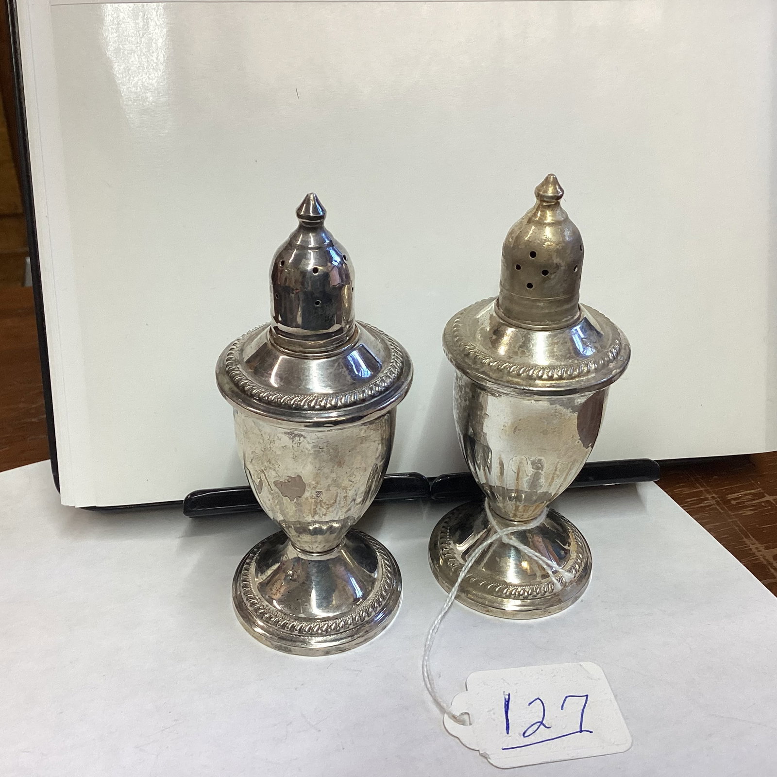 STERLING SILVER SALT & PEPPER SHAKER (1 of 2)