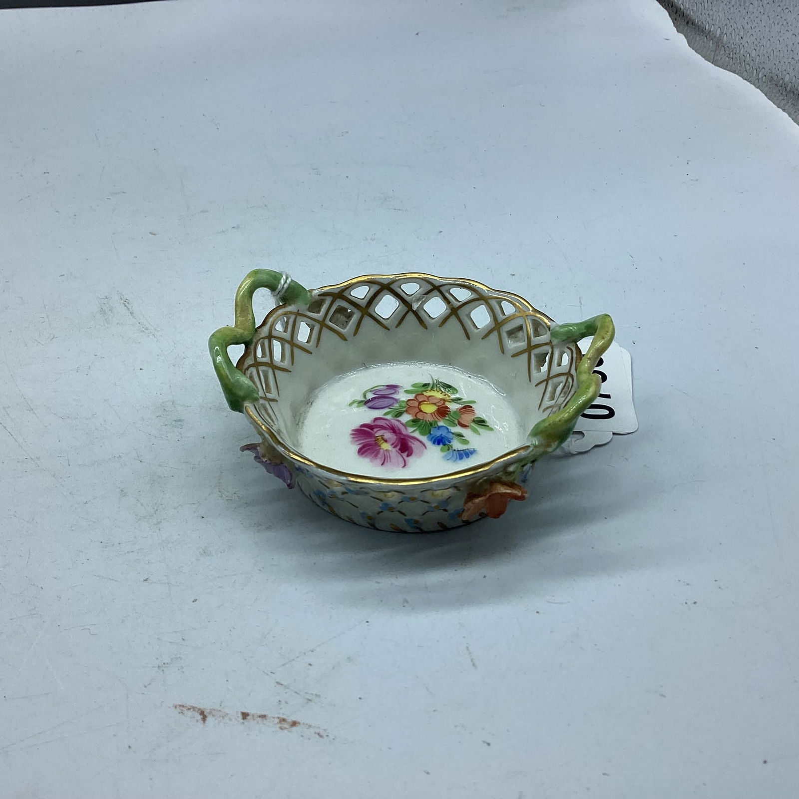 HAND PAINTED PORCELIAN PIN TRAY BY DRESDEN (1 of 2)