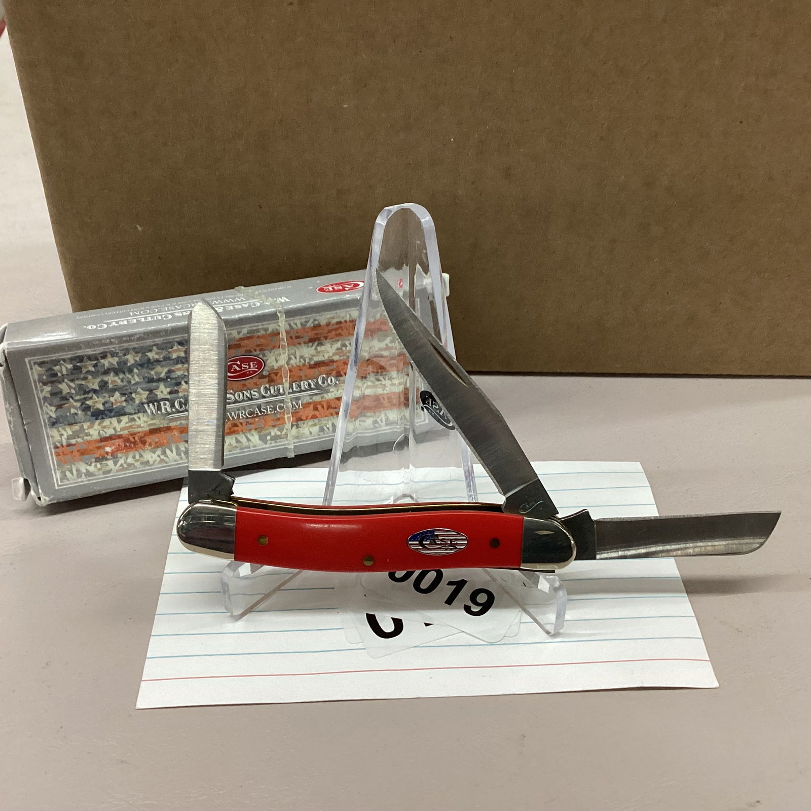 CASE XX 2018 STOCKMAN WITH FLAG SHIELD: NEVER USED OR CARRIED 18 PATTERN