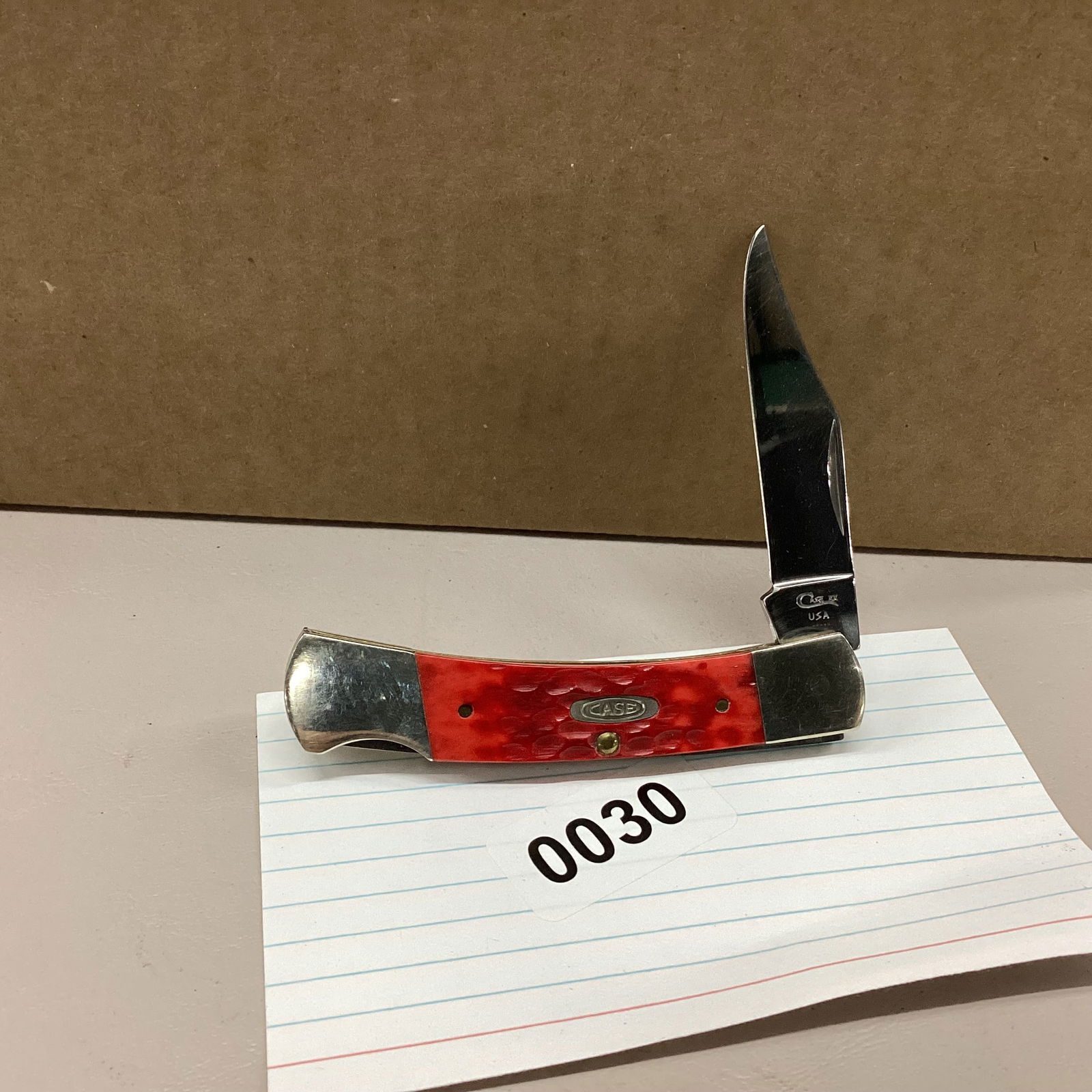 case xx 1995 red bone lock blade knife (1 of 2)