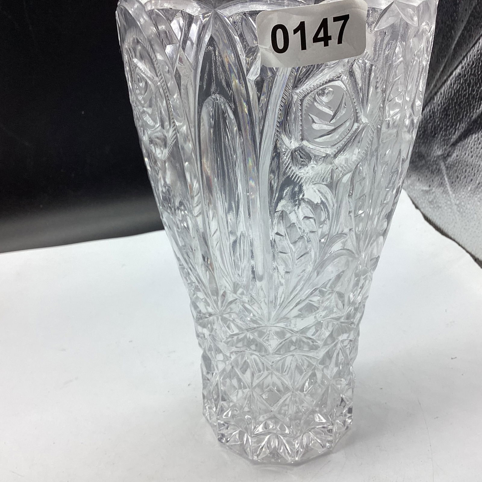 LARGE LEAD CRYSTAL VASE - 2