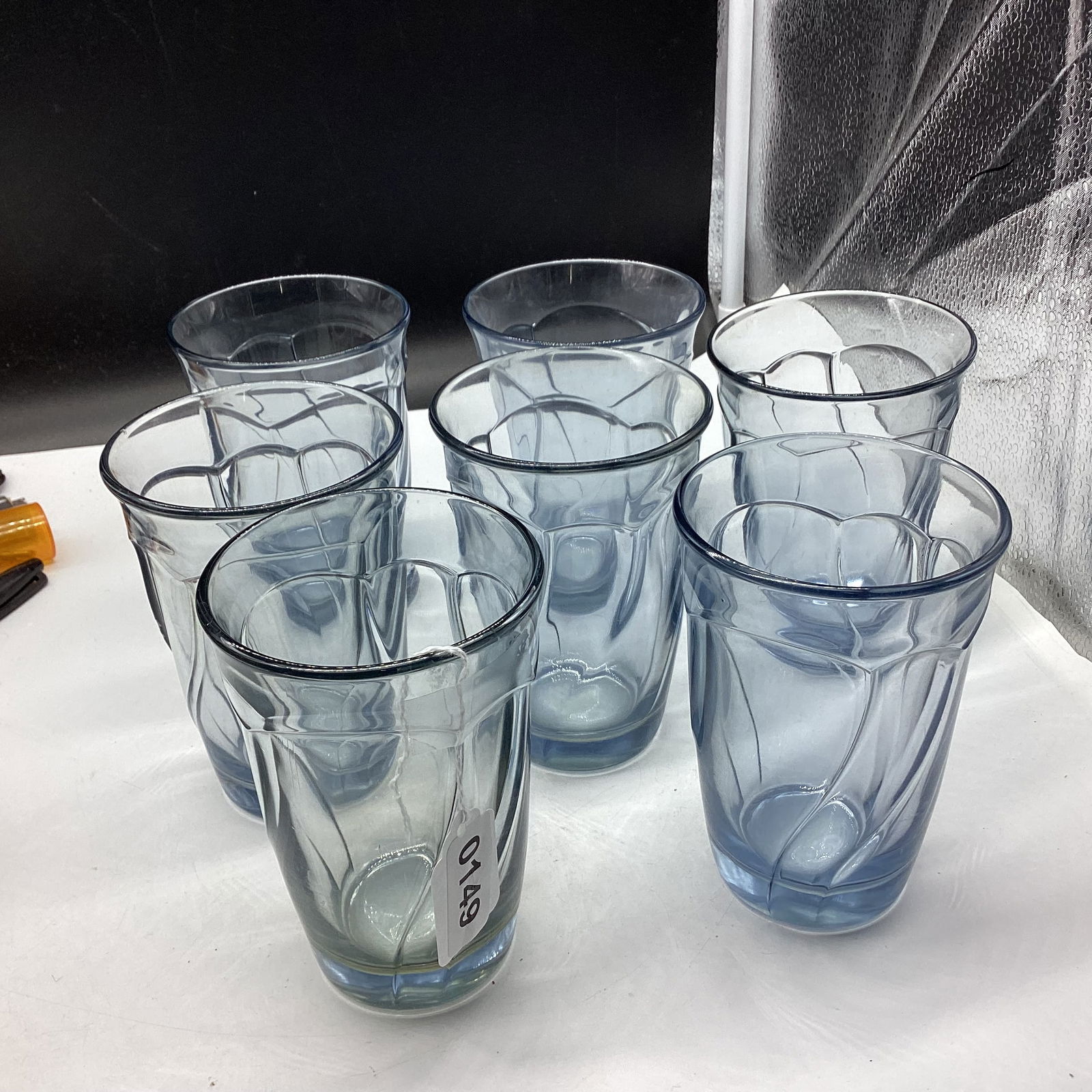 7 FOSTORIA JAMESTOWN FLAT TUMBLERS (1 of 1)