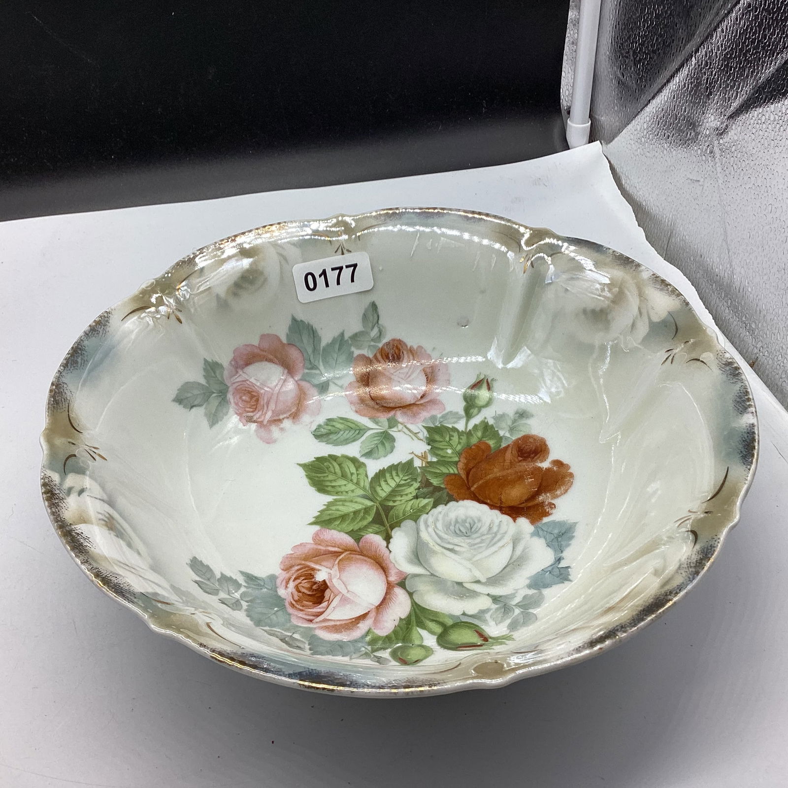 HAND PAINTED PORCELIAN BOWL MADE IN GERMANY (1 of 2)