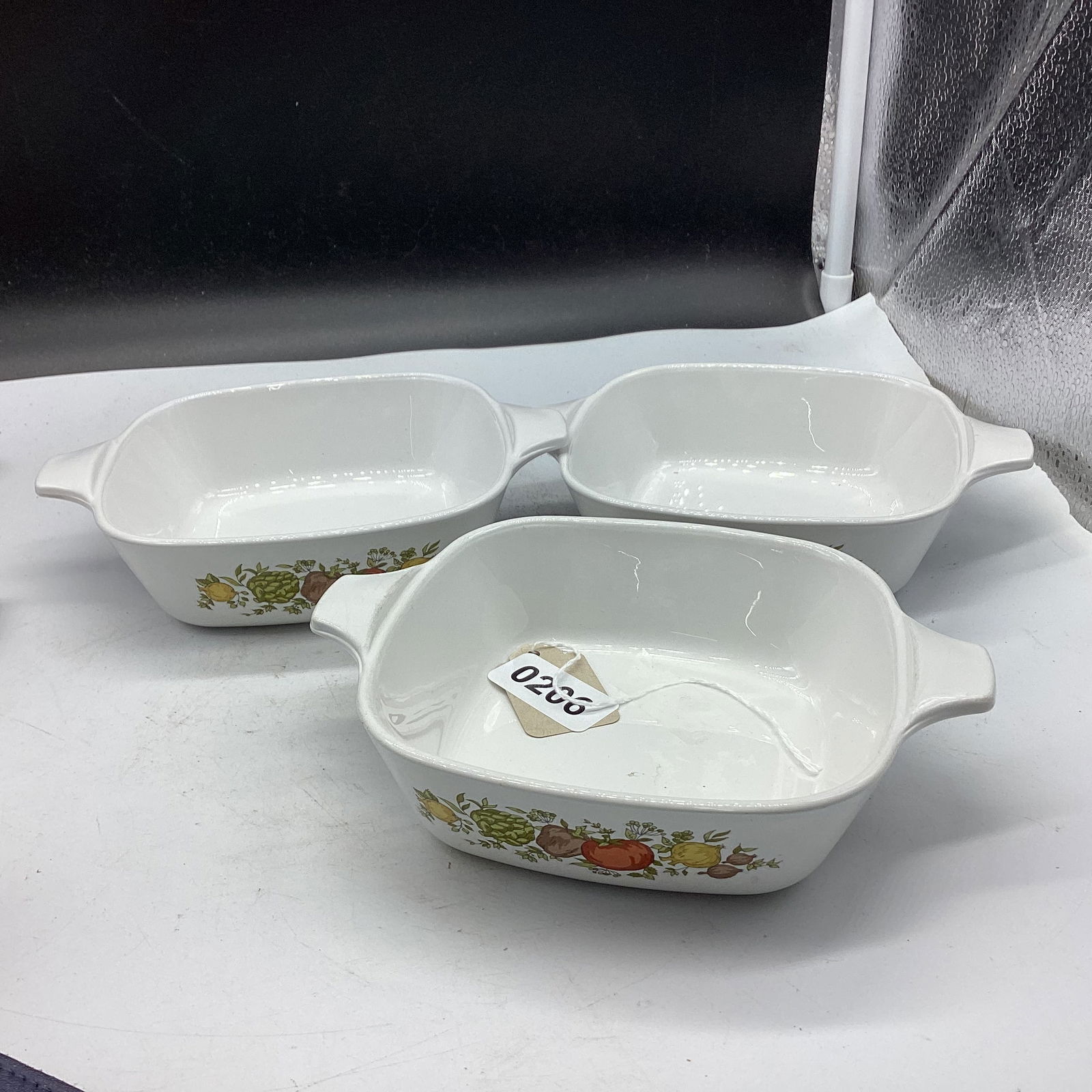 3 CORNING WARE SPICE OF LIFE PATTERN BAKING DISHES (1 of 1)