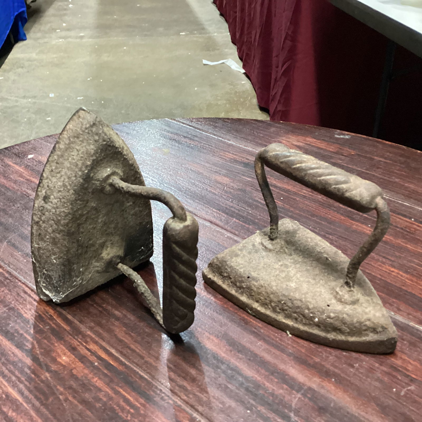 2 CAST IRON SMOOTHING IRONS (1 of 1)