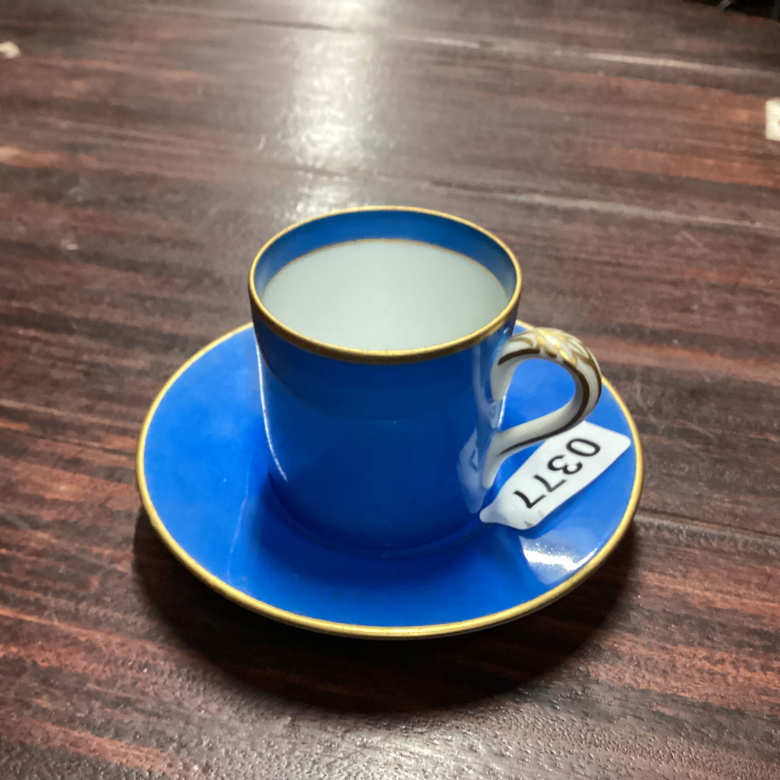 NORITAKE DEMITASSIE CUP & SAUCER: GOOD SHAPE