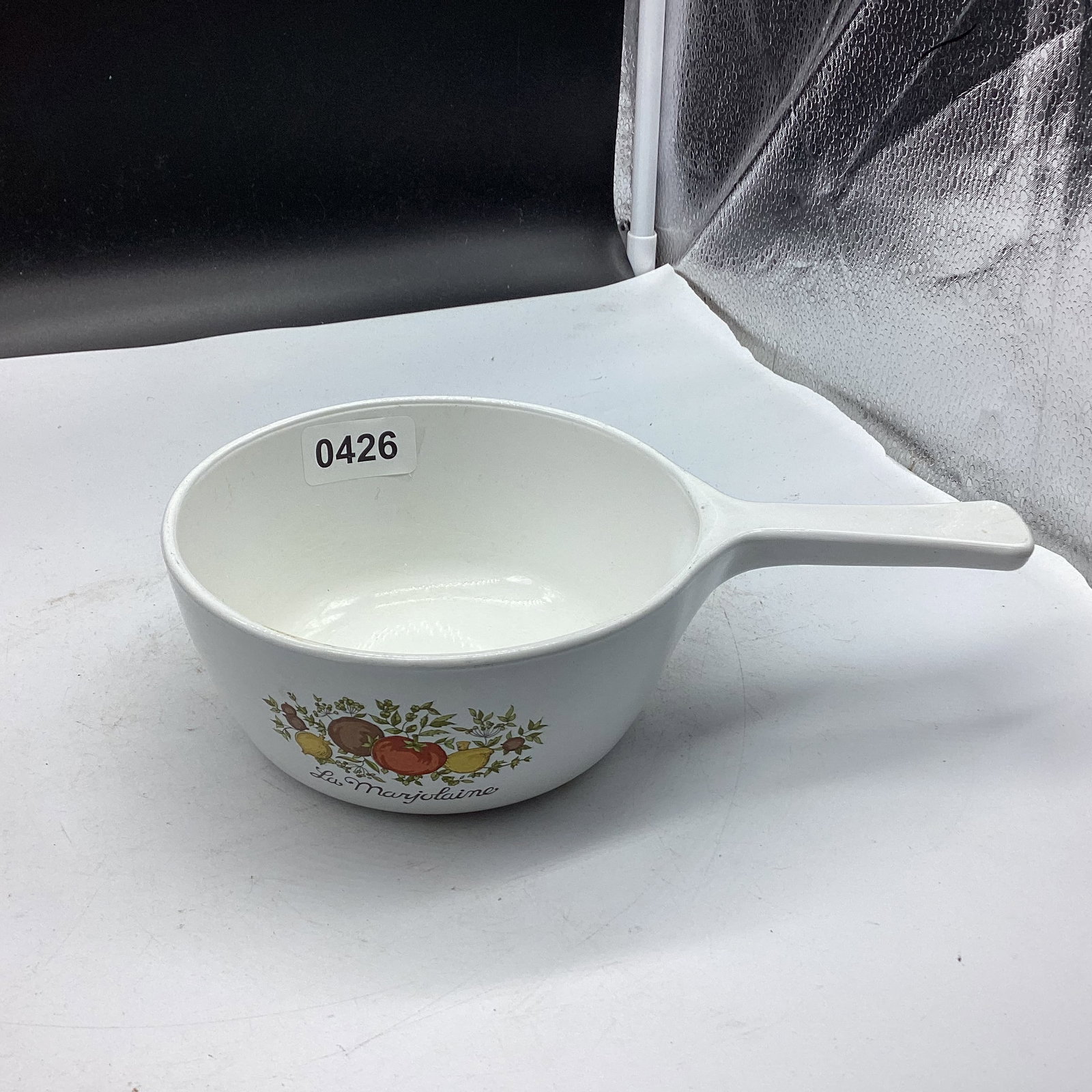 CORNING WARE SPICE OF LIFE PATTERN SAUCE PAN: GOOD SHAPE
