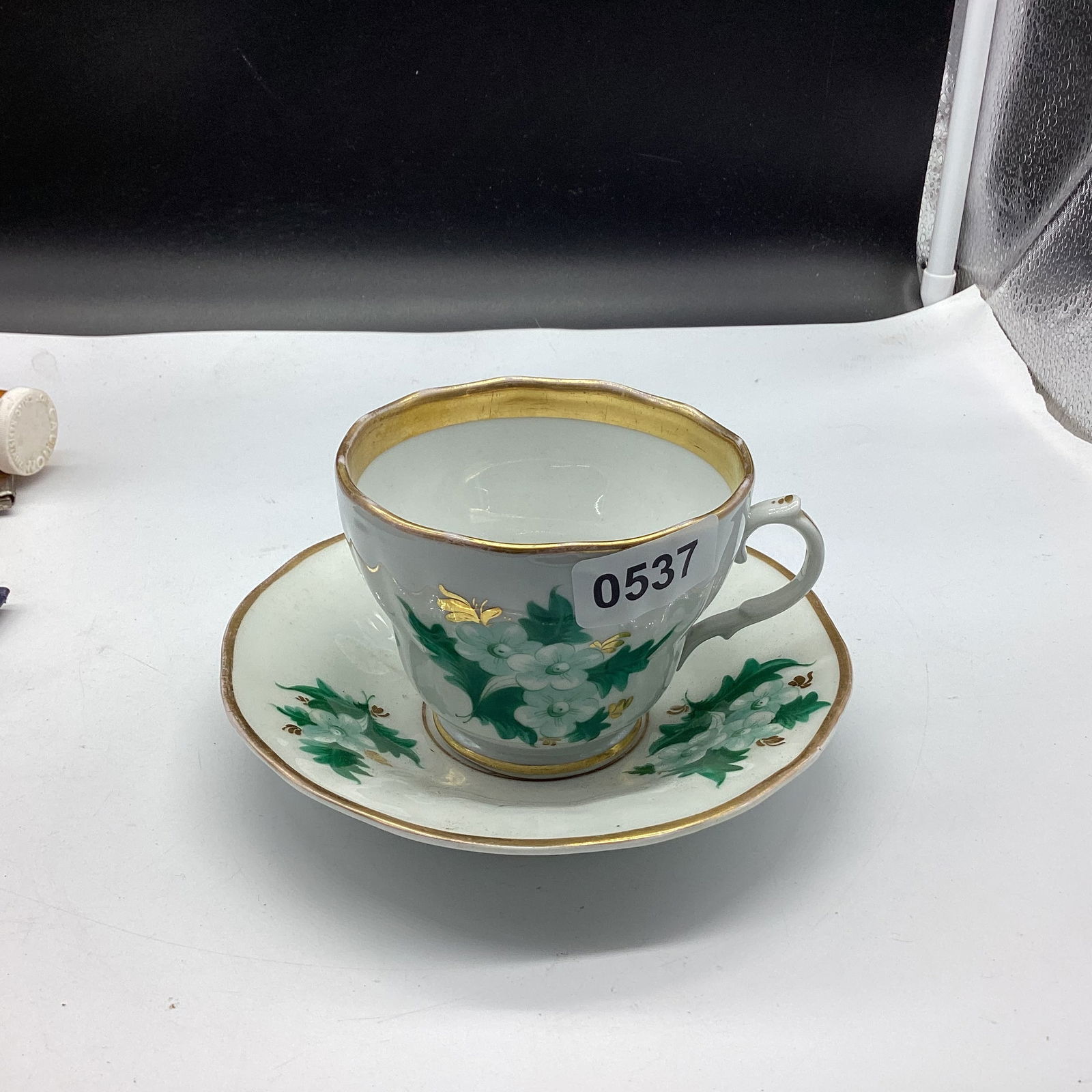 PORCELIAN CUP & SAUCER BY KPM: GOOD SHAPE