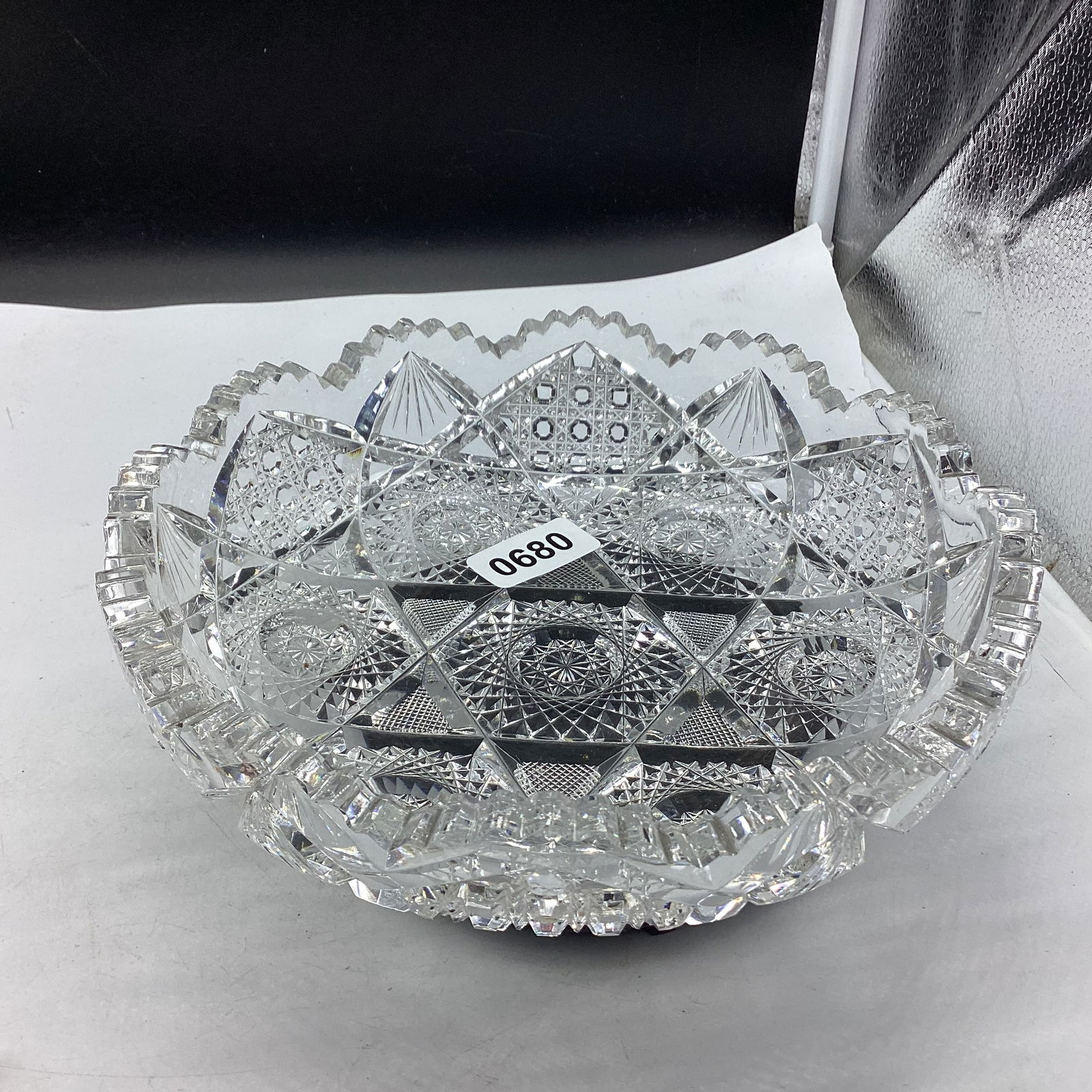 BRILLIANT CUT GLASS BOWL (1 of 2)