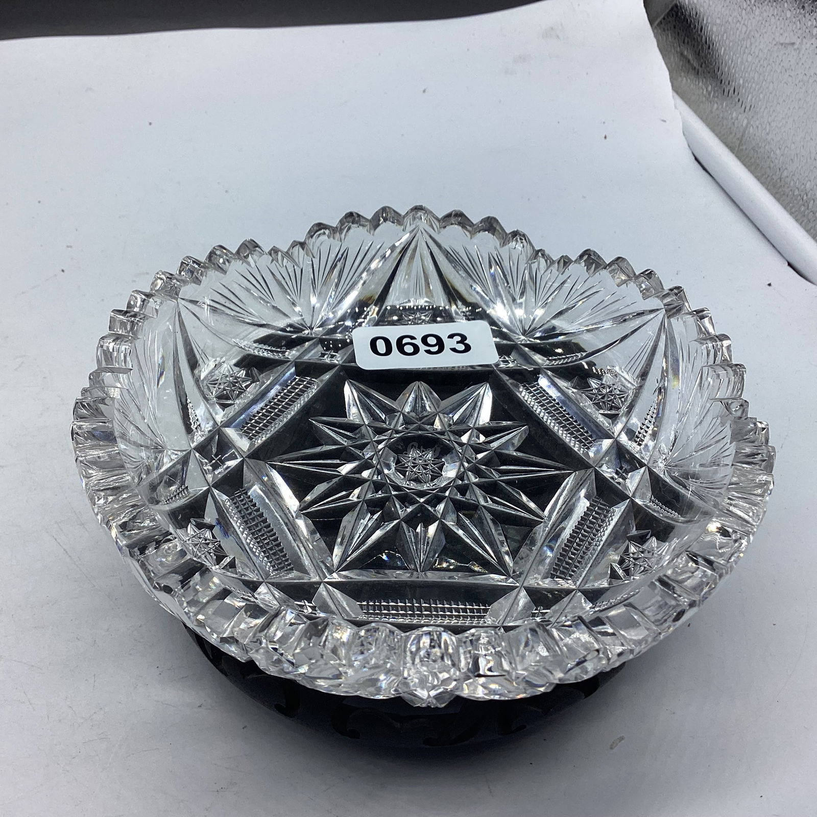 BRILLIANT CUT GLASS DISH SIGNED LIBBEY (1 of 1)