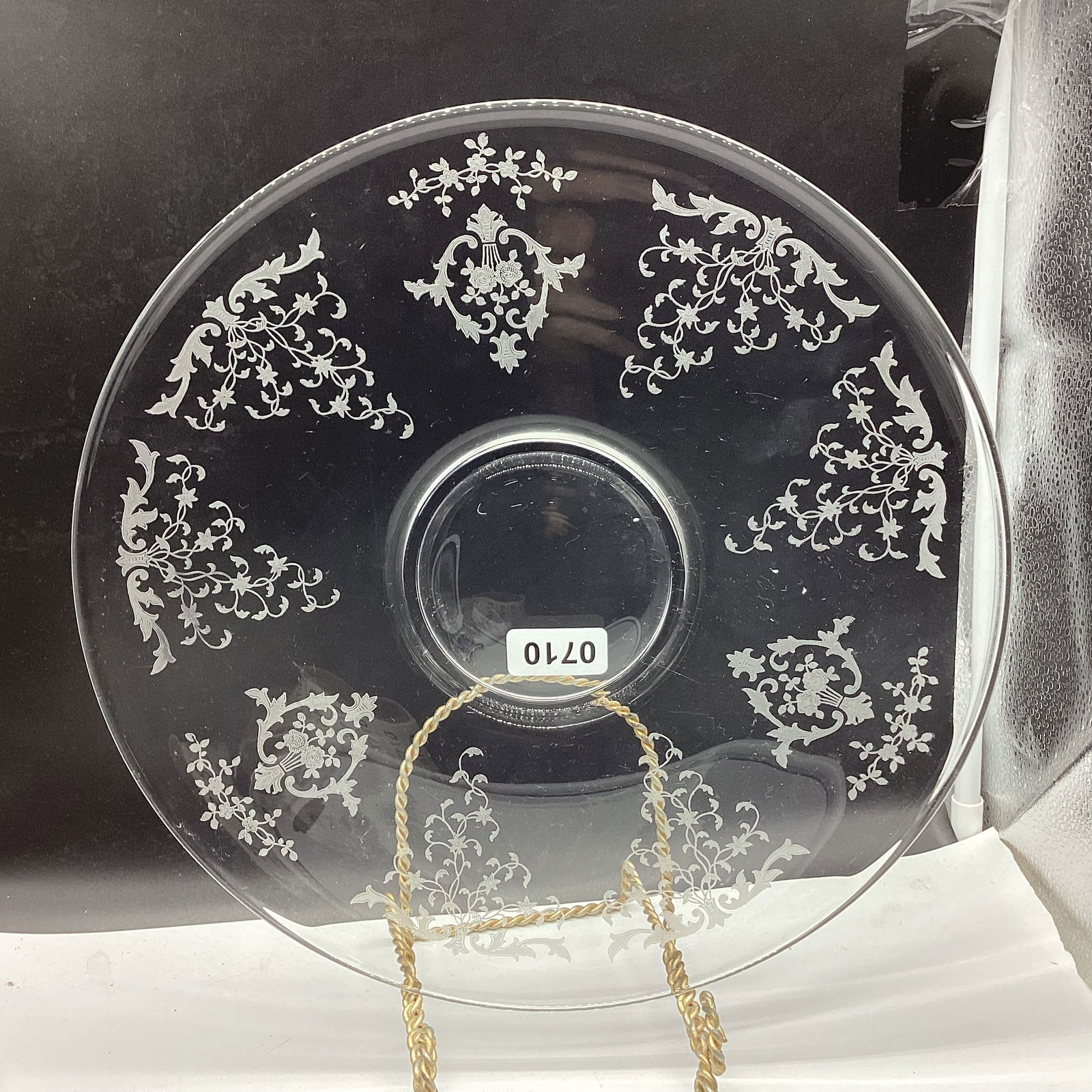 FOSTORIA NAVARE TRAY: 13 1/2" W GOOD SHAPE