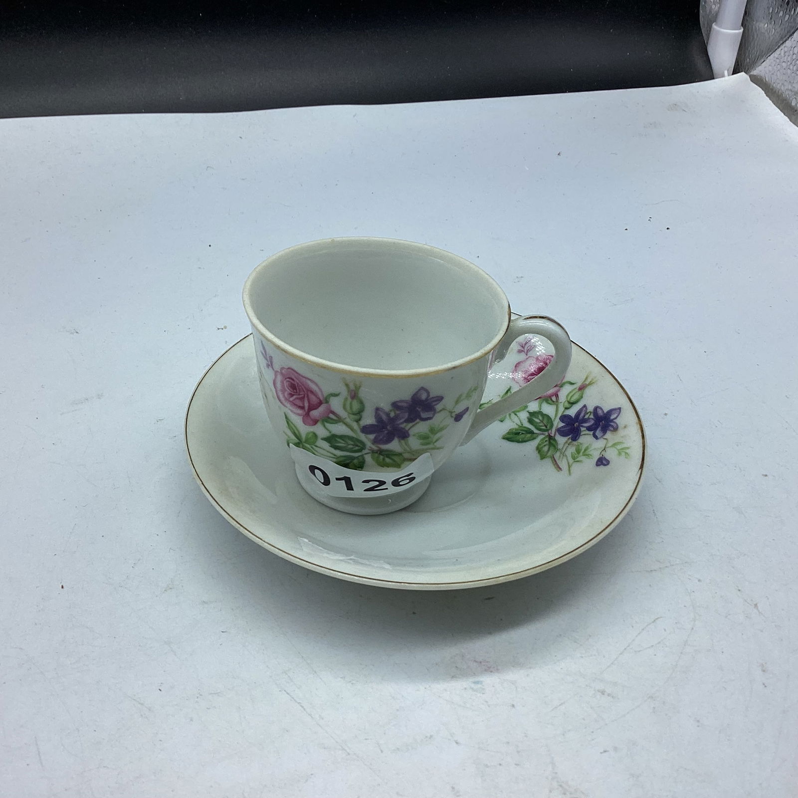 JAPAN DEMITASSIE CUP & SAUCER: GOOD SHAPE