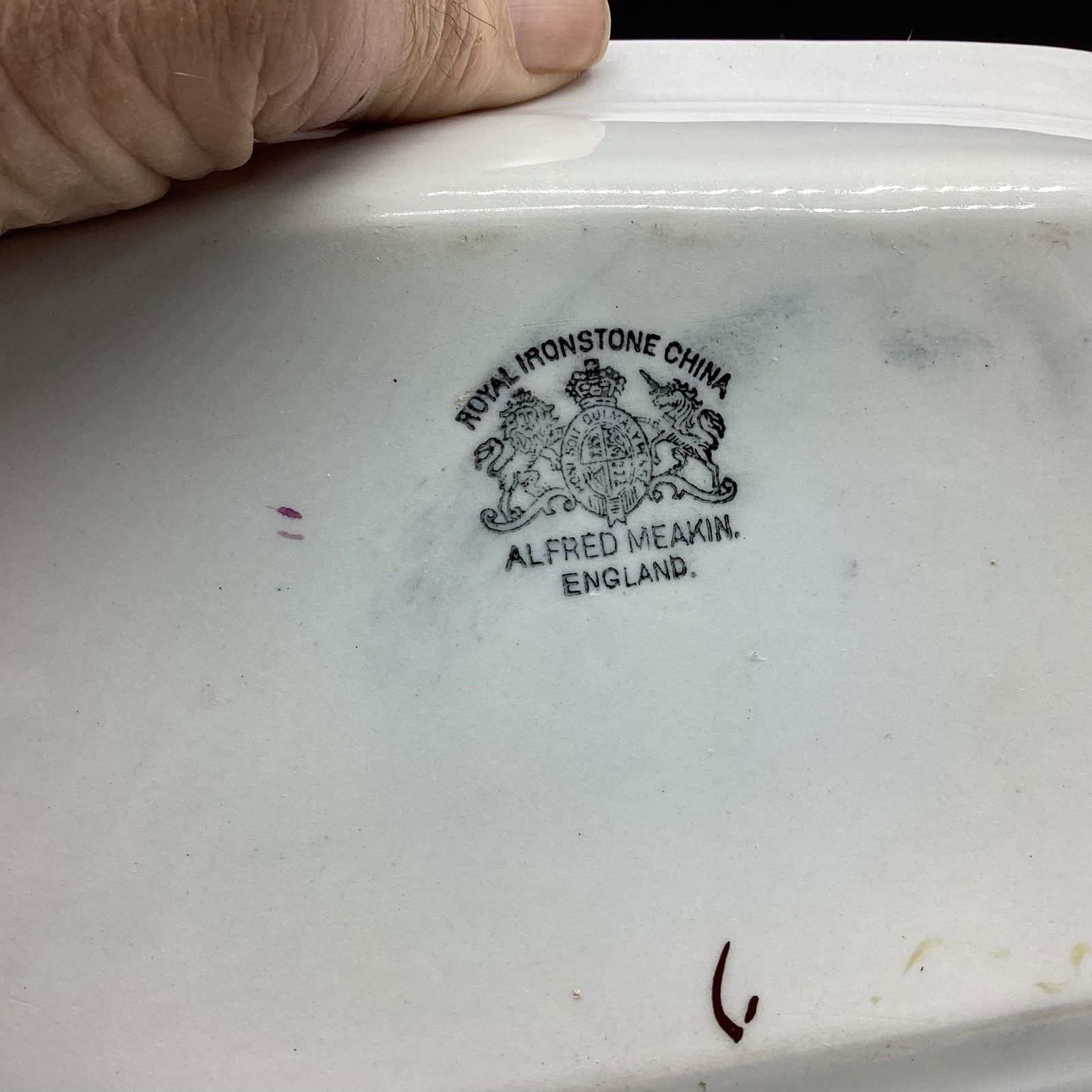 ROYAL IRONSTONE CHINA TEA LEAF PATTERN DISH - 2