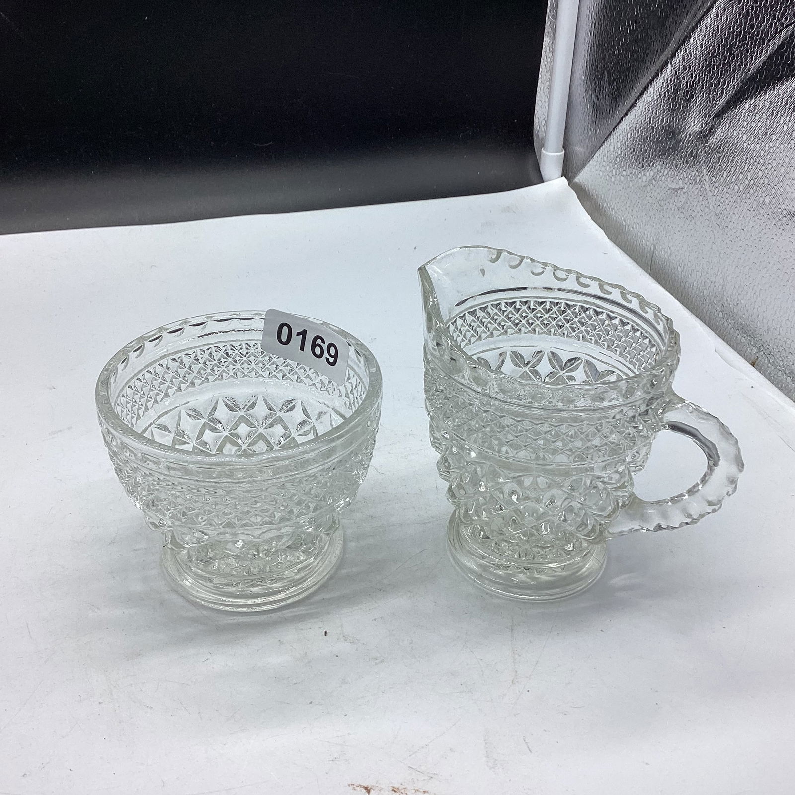 DEPRESSION WEXFORD SUGAR & CREAMER: GOOD SHAPE