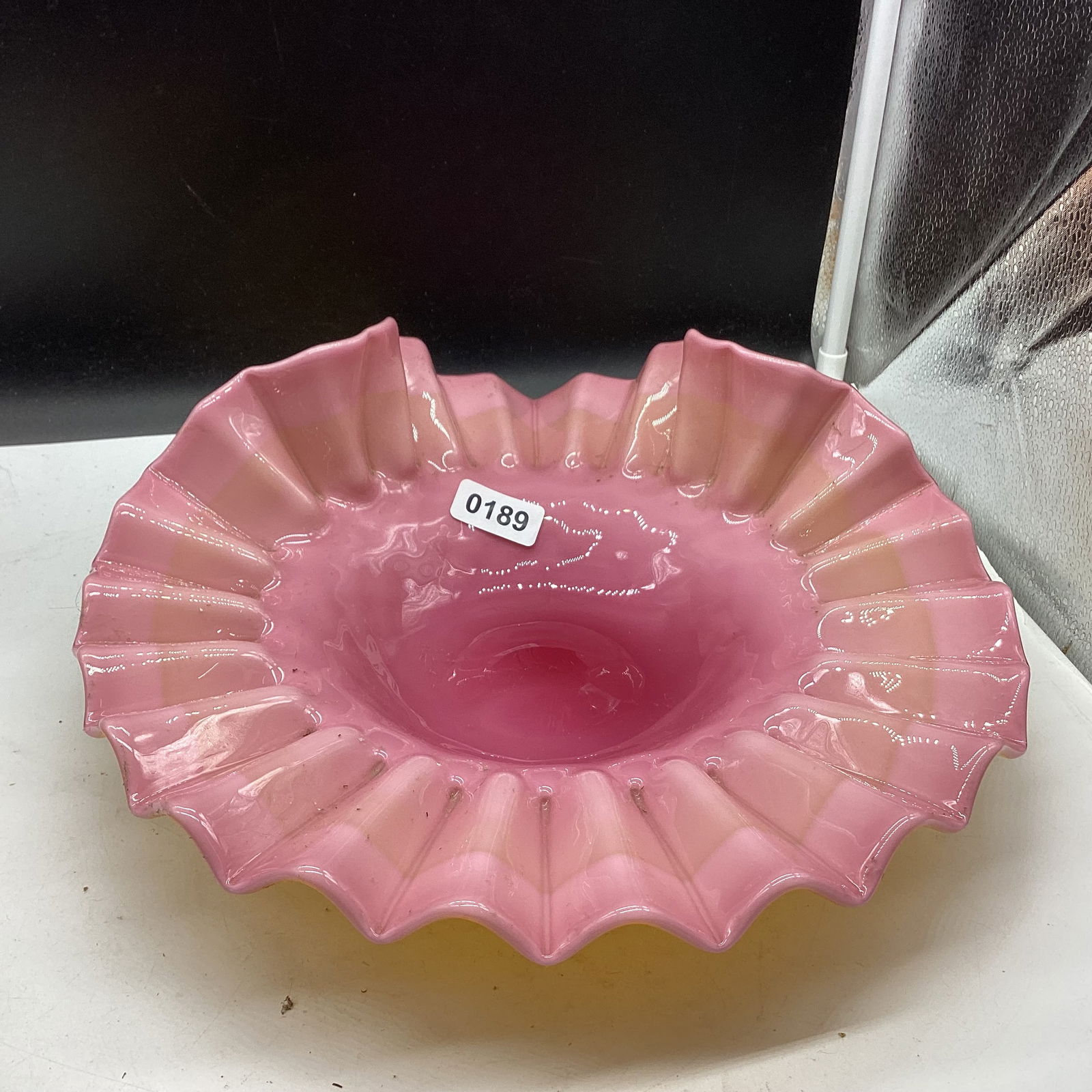 LARGE BRIDES BNOWL: 4 1/2" T X 14" W GOOD SHAPE